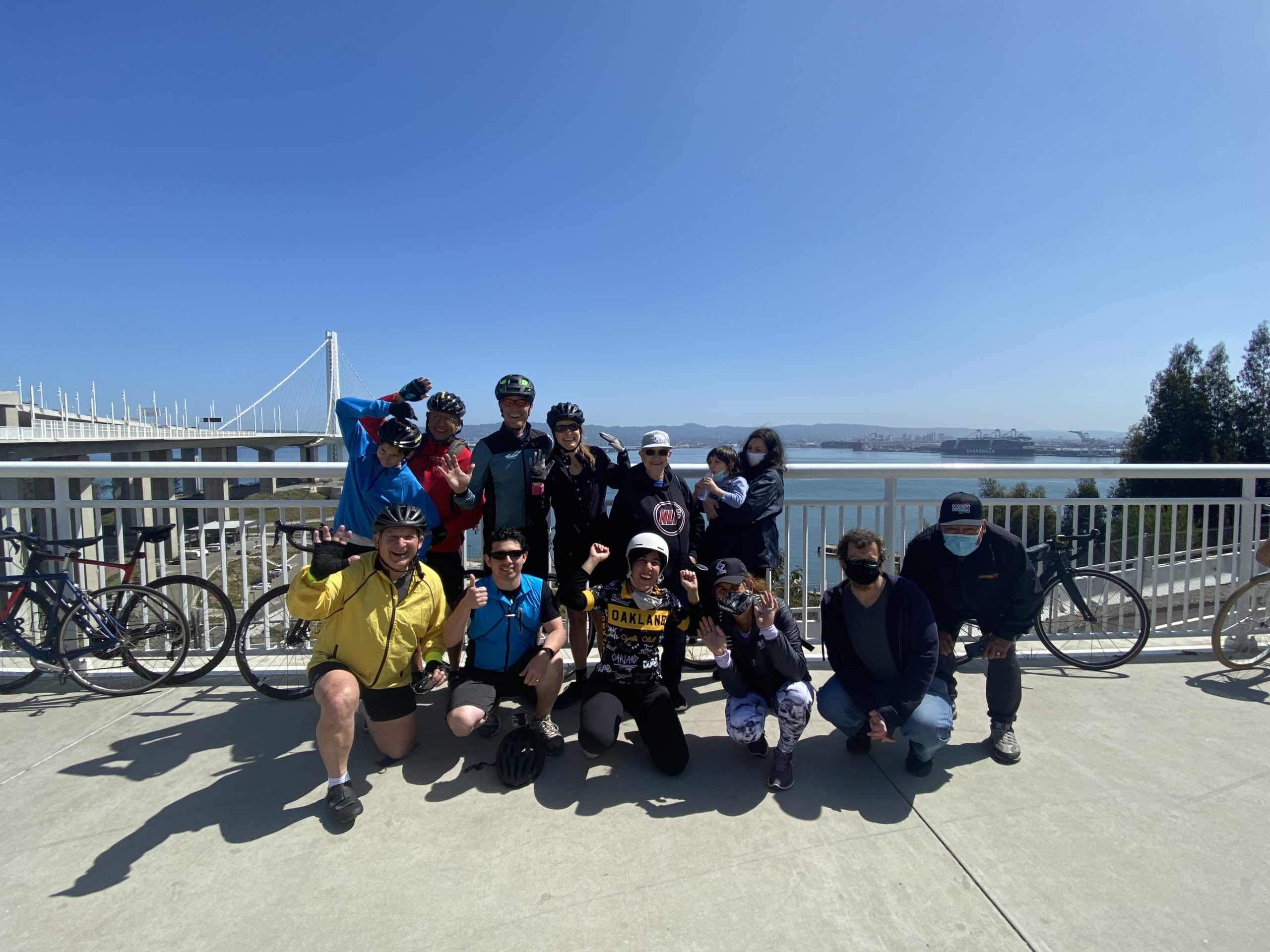 Oakland Uptown Rotary Members Biking the Bay Bridge
